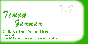 timea ferner business card